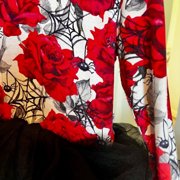 Bums and Roses Bamboo Halloween Floral Girls Tutu Dress 2T - Picture 3 of 7